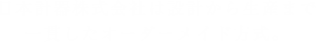 日本計器株式会社は設計から生産まで一貫したオーダーメイド方式。